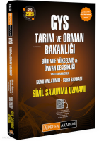 Pegem Akademi 2025 GYS Tarım ve Orman
Bakanlığı Görevde Yükselme Sınavlarına
Hazırlık Konu Anlatımlı Soru Bankası - Sivil
Savunma Uzmanı