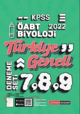 2022 KPSS ÖABT Biyoloji Türkiye Geneli 7-8-9 3'lü Deneme Kolektif