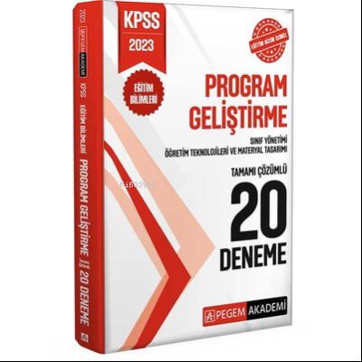 2023 KPSS Eğitim Bilimleri Program Geliştirme 20 Deneme Kolektif