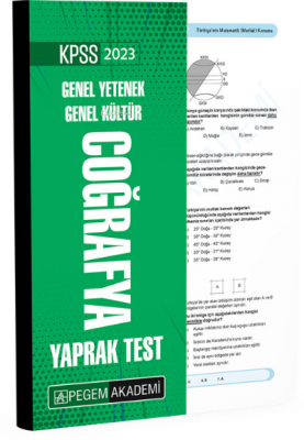 2023 KPSS Genel Yetenek Genel Kültür Coğrafya Yaprak Test Kolektif