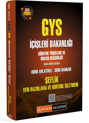 2024 İçişleri Bakanlığı Görevde Yükselme Sınavı Şeflik Veri Hazırlama 