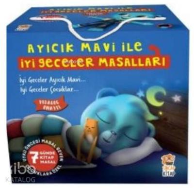 Ayıcık Mavi ile İyi Geceler Masalları Seti (7 Kitap) Melek Dinçer