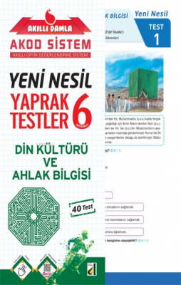 Damla Eğitim Yeni Nesil Din Kültürü ve Ahlâk Bilgisi Yaprak Testler - 