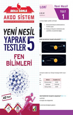 Damla Eğitim Yeni Nesil Fen Bilimleri Yaprak Testler - 5 Kolektif