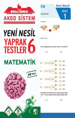 Damla Eğitim Yeni Nesil Matematik Yaprak Testler - 6 Kolektif