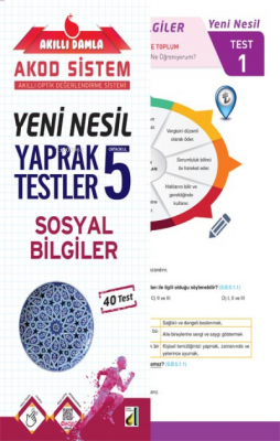 Damla Eğitim Yeni Nesil Sosyal Bilgiler Yaprak Testler - 5 Kolektif