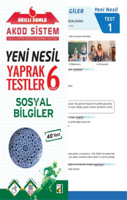 Damla Eğitim Yeni Nesil Sosyal Bilgiler Yaprak Testler - 6 Kolektif