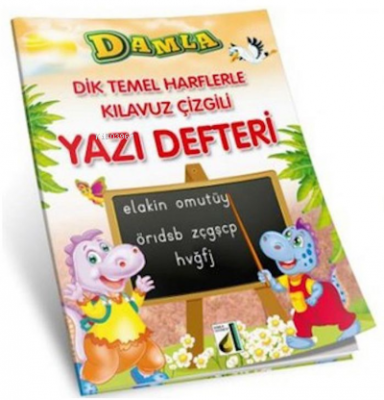 Dik Temel Harflerle Kılavuz Çizgili Yazı Defteri (Orta Boy) Kolektif