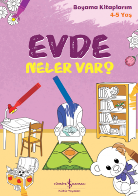 Evde Neler Var? Boyama Kiaplarım 4-5 Yaş Kolektif