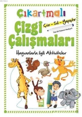 Hayvanlarla İlgili Aktiviteler - Çıkartmalı Çizgi Çalışmaları Kolektif