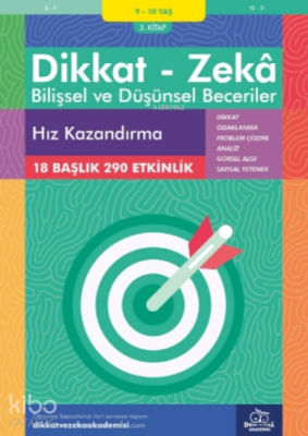 Hız Kazandırma ( 9 - 10 Yaş 3 Kitap, 290 Etkinlik );Dikkat – Zekâ & Bi