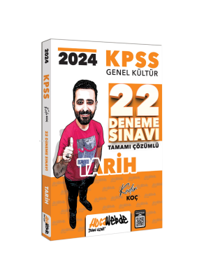 HocaWebde Yayınları 2024 KPSS GK Tarih Tamamı Çözümlü 22 Deneme Sınavı