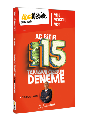 HocaWebde Yayınları YDS YÖKDİL YKSDİL Aç Bitir Mini 15 Deneme Fatih Çö