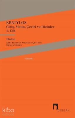 Kratylos 1. Cilt Platon ( Eflatun )