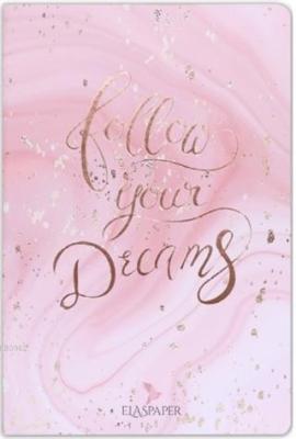 Marble Pembe Follow Your Dreams Defter