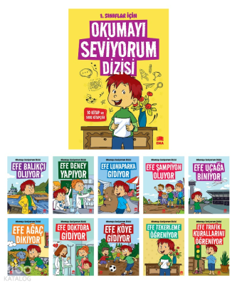 Okumayı Seviyorum Seti (10 Kitap Takım - Küçük Boy); 1. ve 2. Sınıflar