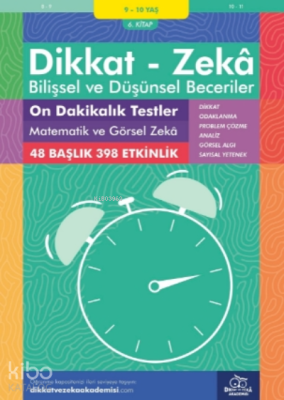 On Dakikalık Testler Matematik ve Görsel Zeka ( 9 - 10 Yaş 6.Kitap - 3