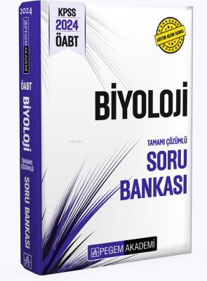 Pegem 2024 KPSS ÖABT Biyoloji Tamamı Çözümlü Soru Bankası Kolektif