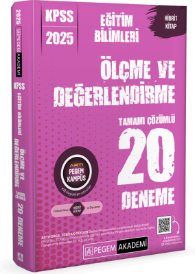 Pegem 2025 KPSS Eğitim Bilimleri Ölçme ve Değerlendirme Tamamı Çözümlü