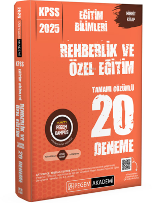 Pegem 2025 KPSS Eğitim Bilimleri Rehberlik ve Özel Eğitim Tamamı Çözüm