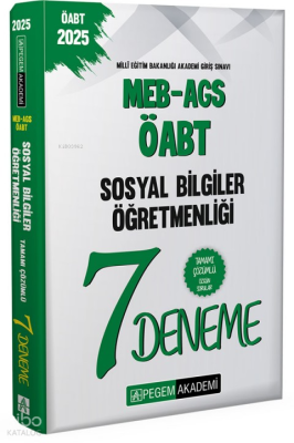 Pegem 2025 MEB-AGS-ÖABT Sosyal Bilgiler Öğretmenliği Tamamı Çözümlü 7 