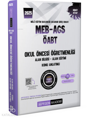 Pegem Akademi 2025 KPSS ÖABT Okul Öncesi Öğretmenliği Konu Anlatımlı K