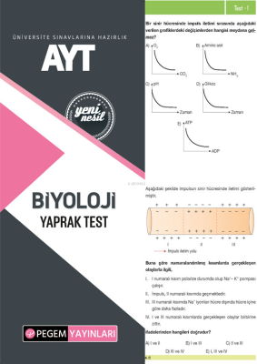 Pegem Akademi Yayıncılık AYT Biyoloji Yaprak Test Kolektif