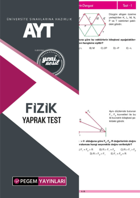 Pegem Akademi Yayıncılık AYT Fizik Yaprak Test Kolektif