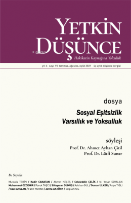 Yetkin Düşünce Sayı 15 - Sosyal Eşitsizlik - Varsıllık ve Yoksulluk Ko