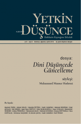 Yetkin Düşünce Sayı 3 - Dini Düşüncede Güncelleme Kolektif