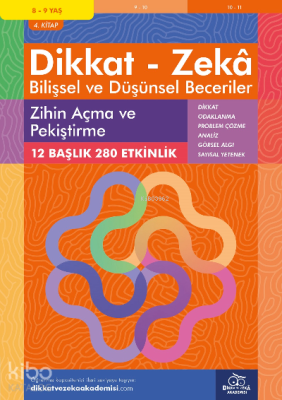 Zihin Açma ve Pekiştirme (8 - 9 Yaş 4.Kitap, 280 Etkinlik) / Dikkat – 