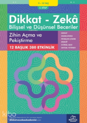 Zihin Açma ve Pekiştirme ( 9 - 10 Yaş 5 Kitap, 380 Etkinlik );Dikkat –